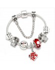 Boosbiy Mickey Minnie Charms bransoletka z koraliki ze szkła murano z Mickey wisiorek markowe bransoletki bransoletki dzień matk