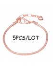 BAOPON 5 sztuk/partia wąż łańcuch zapięcie zabezpieczające europejska delikatna bransoletka Fit DIY Charm bransoletki i Bangles 
