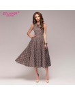 S. FLAVOR kobiety sukienka vintage bez rękawów, dekolt w kształcie litery "o", 2020 lato Vestidos kobiety elegancka, w kropki dr