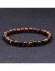 Minimalistyczny kamień naturalny koraliki bransoletka tygrysie oko 4 rozmiar zroszony mężczyzna budda Braclet dla mężczyzn joga 