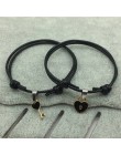Kluczowa kłódka serce para bransoletka dla kobiet i mężczyzn Handmade Vintage Rope Chain regulowana biżuteria kochanków sparowan