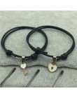 Kluczowa kłódka serce para bransoletka dla kobiet i mężczyzn Handmade Vintage Rope Chain regulowana biżuteria kochanków sparowan
