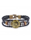 Nowy prezent urodzinowy punk znaki zodiaku baran Leo bransoletka konstelacje urok mężczyzn bransoletki Virgo ryby wisiorek kobie