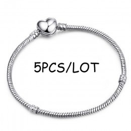 BAOPON 5 sztuk/partia wąż łańcuch zapięcie zabezpieczające europejska delikatna bransoletka Fit DIY Charm bransoletki i Bangles 