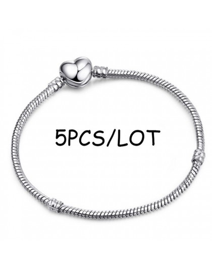 BAOPON 5 sztuk/partia wąż łańcuch zapięcie zabezpieczające europejska delikatna bransoletka Fit DIY Charm bransoletki i Bangles 