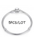 BAOPON 5 sztuk/partia wąż łańcuch zapięcie zabezpieczające europejska delikatna bransoletka Fit DIY Charm bransoletki i Bangles 