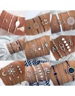 Biżuteria boho bransoletki i Bangles dla kobiet czeski Vintage bransoletki z koralików zestaw dla kobiet moda wielowarstwowe akc