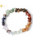 CSJA Reiki Natural Stone 7 bransoletki Chakra rozdrobnione żwirowe koraliki bransoletka uzdrawiająca bransoletka dla kobiet dzie