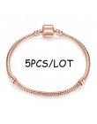BAOPON 5 sztuk/partia wąż łańcuch zapięcie zabezpieczające europejska delikatna bransoletka Fit DIY Charm bransoletki i Bangles 