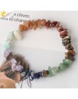 CSJA Reiki Natural Stone 7 bransoletki Chakra rozdrobnione żwirowe koraliki bransoletka uzdrawiająca bransoletka dla kobiet dzie
