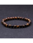 Minimalistyczny kamień naturalny koraliki bransoletka tygrysie oko 4 rozmiar zroszony mężczyzna budda Braclet dla mężczyzn joga 