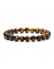 Minimalistyczny kamień naturalny koraliki bransoletka tygrysie oko 4 rozmiar zroszony mężczyzna budda Braclet dla mężczyzn joga 