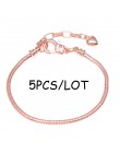 BAOPON 5 sztuk/partia wąż łańcuch zapięcie zabezpieczające europejska delikatna bransoletka Fit DIY Charm bransoletki i Bangles 