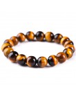 Minimalistyczny kamień naturalny koraliki bransoletka tygrysie oko 4 rozmiar zroszony mężczyzna budda Braclet dla mężczyzn joga 