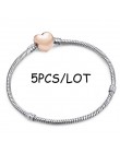 BAOPON 5 sztuk/partia wąż łańcuch zapięcie zabezpieczające europejska delikatna bransoletka Fit DIY Charm bransoletki i Bangles 