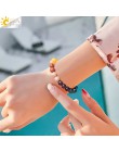 CSJA Healing 7 bransoletka czakr dla kobiet bransoletki z kamienia naturalnego Femme 2019 kryształ reiki 8mm kule Amulet bransol