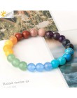 CSJA Healing 7 bransoletka czakr dla kobiet bransoletki z kamienia naturalnego Femme 2019 kryształ reiki 8mm kule Amulet bransol