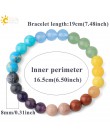 CSJA Healing 7 bransoletka czakr dla kobiet bransoletki z kamienia naturalnego Femme 2019 kryształ reiki 8mm kule Amulet bransol