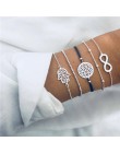 32 style Boho bransoletka słoń serce powłoki gwiazda księżyc łuk mapa bransoletka z kryształkami kobiety urok wesele biżuteria a