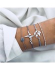32 style Boho bransoletka słoń serce powłoki gwiazda księżyc łuk mapa bransoletka z kryształkami kobiety urok wesele biżuteria a