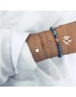 32 style Boho bransoletka słoń serce powłoki gwiazda księżyc łuk mapa bransoletka z kryształkami kobiety urok wesele biżuteria a