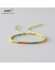 AMIU Handmade wodoodporna tkanina nici woskowe Wrap bransoletka prosta lina bransoletka z węzłem bransoletka przyjaźni dla mężcz