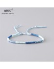 AMIU Handmade wodoodporna tkanina nici woskowe Wrap bransoletka prosta lina bransoletka z węzłem bransoletka przyjaźni dla mężcz
