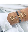 32 style Boho bransoletka słoń serce powłoki gwiazda księżyc łuk mapa bransoletka z kryształkami kobiety urok wesele biżuteria a