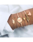 32 style Boho bransoletka słoń serce powłoki gwiazda księżyc łuk mapa bransoletka z kryształkami kobiety urok wesele biżuteria a