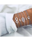 Biżuteria boho bransoletki i Bangles dla kobiet czeski Vintage bransoletki z koralików zestaw dla kobiet moda wielowarstwowe akc