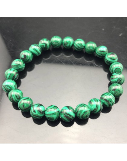 Ładna bransoletka z paciorkami Chakra mężczyzn 8mm z kamienia naturalnego lawa tygrysie oko matowy czarny onyks Healing koraliki