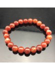 Ładna bransoletka z paciorkami Chakra mężczyzn 8mm z kamienia naturalnego lawa tygrysie oko matowy czarny onyks Healing koraliki