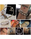 Pulseira 925 srebro bransoletka Femme Snowflake serce niebieskie oko Femme wąż łańcuch bransoletki i Bangles kobiety biżuteria