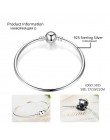 Pulseira 925 srebro bransoletka Femme Snowflake serce niebieskie oko Femme wąż łańcuch bransoletki i Bangles kobiety biżuteria