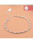 925 srebro gwiazda kwiatowa Charm bransoletka dla kobiet dziewczyn luksusowa marka serce śliczne Anklet biżuteria Pulseras Mujer