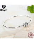 Pulseira 925 srebro bransoletka Femme Snowflake serce niebieskie oko Femme wąż łańcuch bransoletki i Bangles kobiety biżuteria