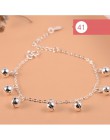 925 srebro gwiazda kwiatowa Charm bransoletka dla kobiet dziewczyn luksusowa marka serce śliczne Anklet biżuteria Pulseras Mujer