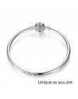 Pulseira 925 srebro bransoletka Femme Snowflake serce niebieskie oko Femme wąż łańcuch bransoletki i Bangles kobiety biżuteria