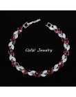 CWWZircons nowy modny 2019 cyrkonia biżuteria kolor srebrny liść urok CZ kryształowe kobiece bransoletki Bangles dla kobiet CB06