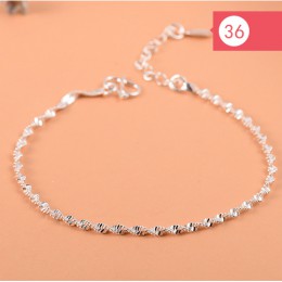 925 srebro gwiazda kwiatowa Charm bransoletka dla kobiet dziewczyn luksusowa marka serce śliczne Anklet biżuteria Pulseras Mujer
