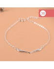 925 srebro gwiazda kwiatowa Charm bransoletka dla kobiet dziewczyn luksusowa marka serce śliczne Anklet biżuteria Pulseras Mujer