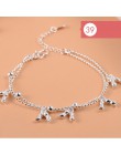 925 srebro gwiazda kwiatowa Charm bransoletka dla kobiet dziewczyn luksusowa marka serce śliczne Anklet biżuteria Pulseras Mujer