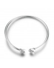 Pulseira 925 srebro bransoletka Femme Snowflake serce niebieskie oko Femme wąż łańcuch bransoletki i Bangles kobiety biżuteria