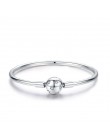 Pulseira 925 srebro bransoletka Femme Snowflake serce niebieskie oko Femme wąż łańcuch bransoletki i Bangles kobiety biżuteria