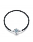 Pulseira 925 srebro bransoletka Femme Snowflake serce niebieskie oko Femme wąż łańcuch bransoletki i Bangles kobiety biżuteria