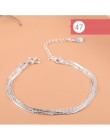 925 srebro gwiazda kwiatowa Charm bransoletka dla kobiet dziewczyn luksusowa marka serce śliczne Anklet biżuteria Pulseras Mujer