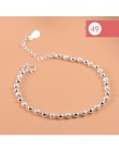 925 srebro gwiazda kwiatowa Charm bransoletka dla kobiet dziewczyn luksusowa marka serce śliczne Anklet biżuteria Pulseras Mujer