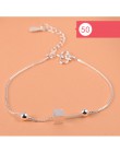 925 srebro gwiazda kwiatowa Charm bransoletka dla kobiet dziewczyn luksusowa marka serce śliczne Anklet biżuteria Pulseras Mujer