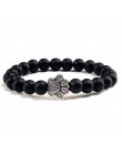 Naturalny matowy czarny lawa wulkaniczny kamień Paw Print Charm bransoletka Homme Femme pamiątkowa biżuteria z motywem zwierząt 