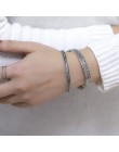XIYANIKE gorąca sprzedaży 925 srebro kolor srebrny dekoracja w stylu vintage liście wzór otwarta bransoletka Bangle dla kobiet m
